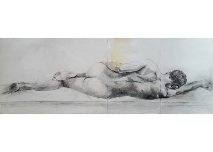 Boy - drawing, graphite on paper, by artist Neva Bergemann